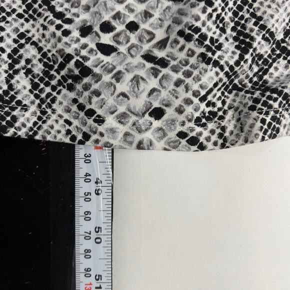 Good American L Womens Printed True Wrap Dress Python Gray Black Snake - Picture 8 of 10